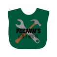 thumbnail image 1 of Inktastic Peepaw Grandpa's Little Helper Boys Baby Bib, 1 of 4