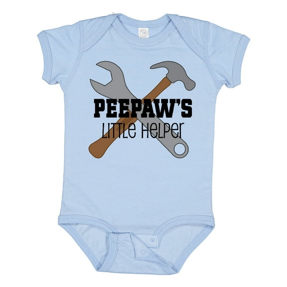 Inktastic Peepaw Grandpa's Little Helper Boys Baby Bodysuit