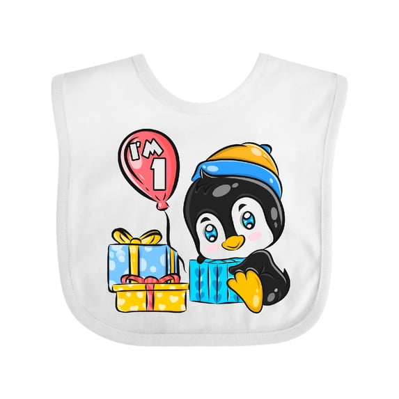 Inktastic Penguin 1st Birthday Boys or Girls Baby Bib