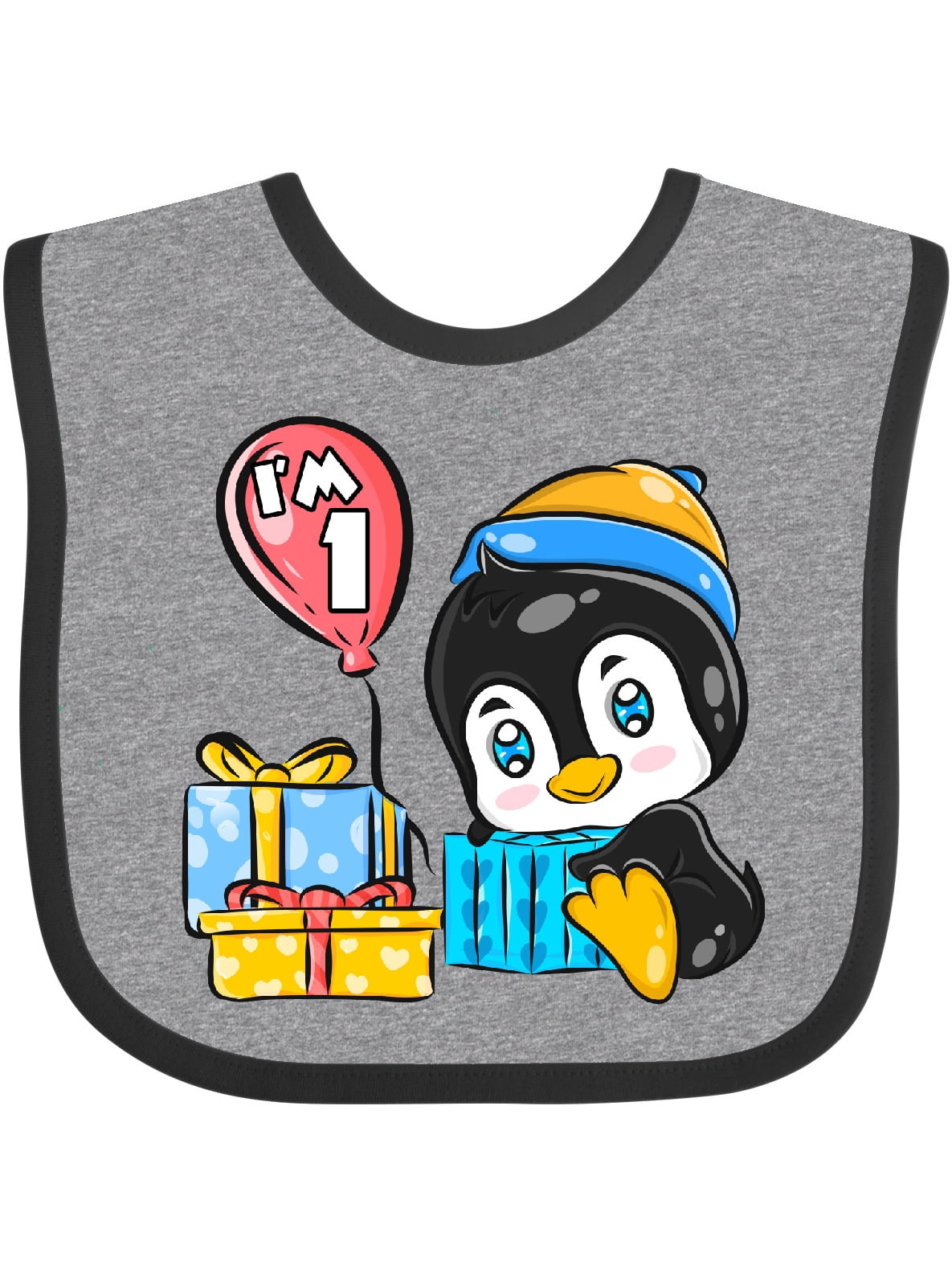 画材 Penguin Bib Inktastic Penguin 1st Birthday Boys or Girls Baby Bib - Walmart.com