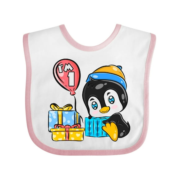 Inktastic Penguin 1st Birthday Boys or Girls Baby Bib