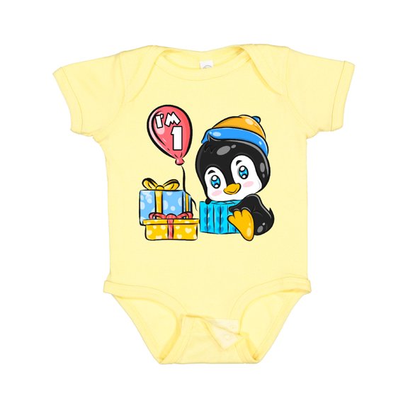 Inktastic Penguin 1st Birthday Boys or Girls Baby Bodysuit