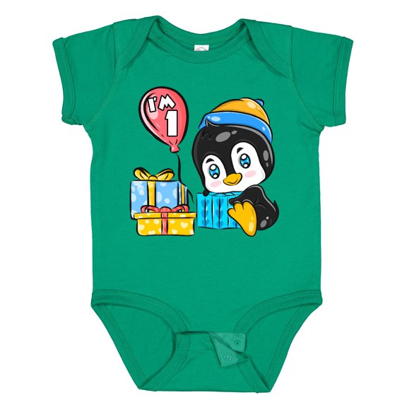 Inktastic Penguin 1st Birthday Boys or Girls Baby Bodysuit