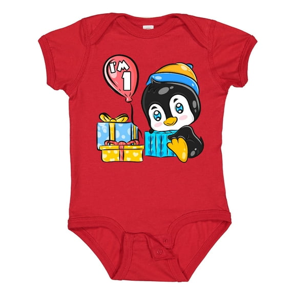 Inktastic Penguin 1st Birthday Boys or Girls Baby Bodysuit