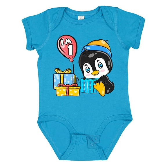 Inktastic Penguin 1st Birthday Boys or Girls Baby Bodysuit