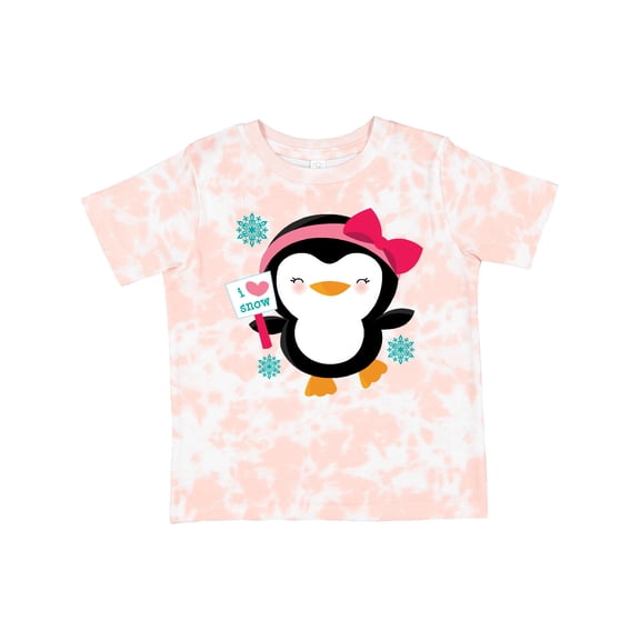 Inktastic Penguin Girl Snowflakes Girls Toddler T-Shirt