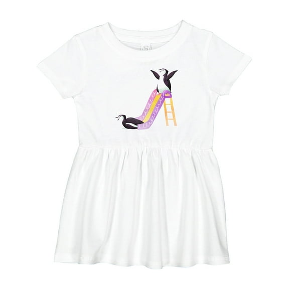 Inktastic Penguin Slide Girls Baby Dress