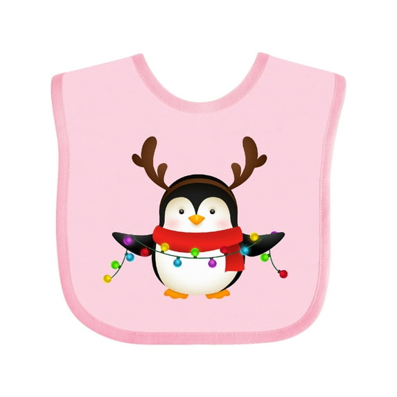 Inktastic Penguin Xmas Boys or Girls Baby Bib