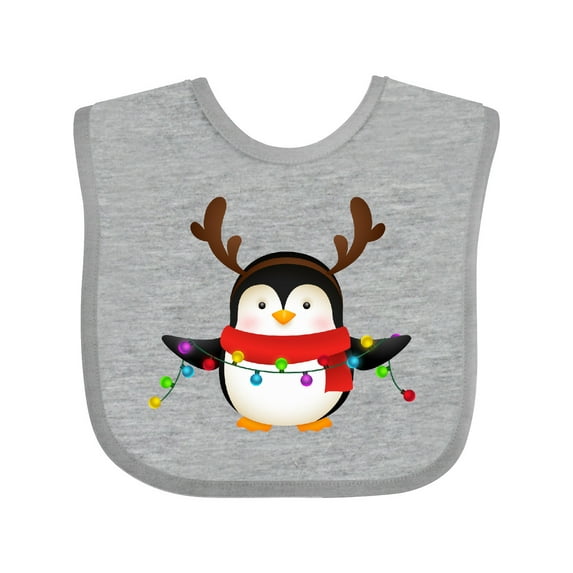 Inktastic Penguin Xmas Boys or Girls Baby Bib