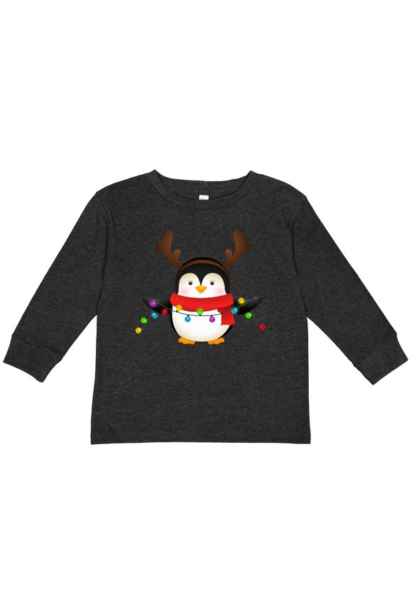 Penguin Xmas Boys or Girls Long Sleeve Toddler T-Shirt
