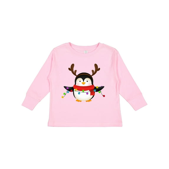 Inktastic Penguin Xmas Boys or Girls Long Sleeve Toddler T-Shirt