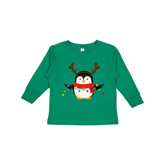 Inktastic Penguin Xmas Boys or Girls Long Sleeve Toddler T-Shirt