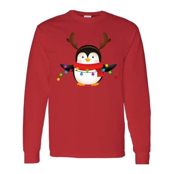 Inktastic Penguin Xmas Long Sleeve T-Shirt
