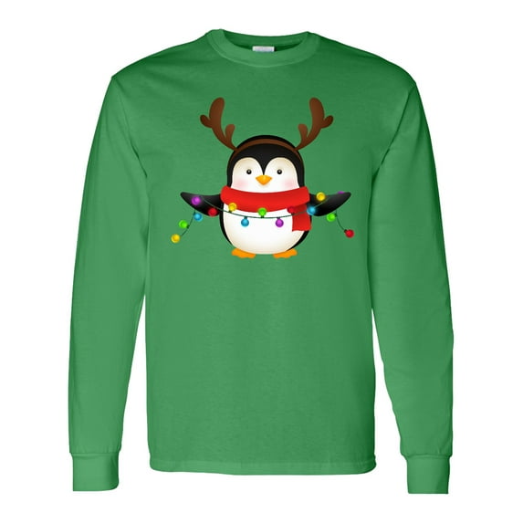 Inktastic Penguin Xmas Long Sleeve T-Shirt
