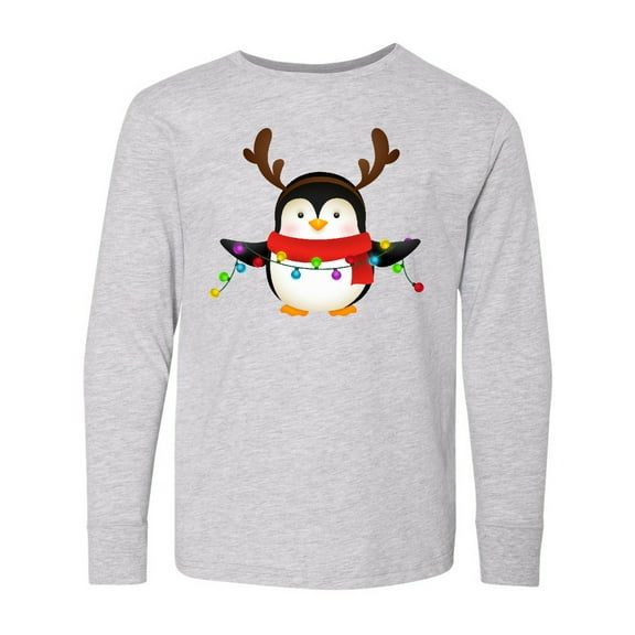 Inktastic Penguin Xmas Long Sleeve Youth T-Shirt