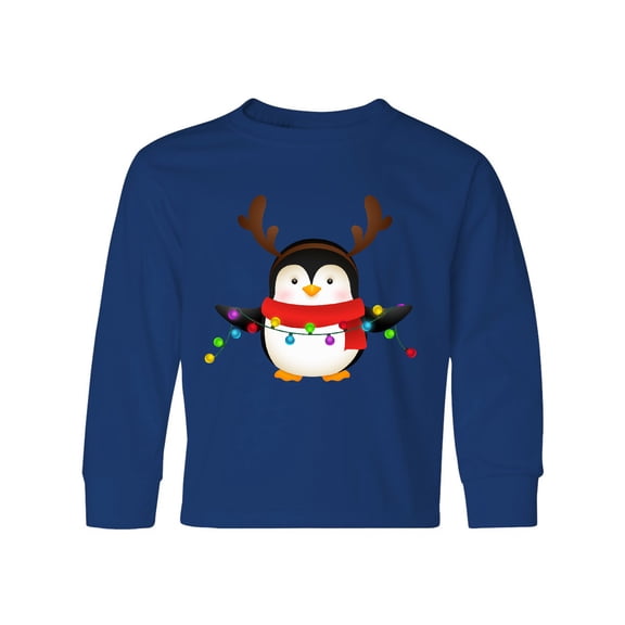 Inktastic Penguin Xmas Long Sleeve Youth T-Shirt