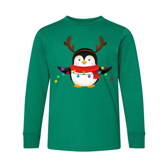 Inktastic Penguin Xmas Long Sleeve Youth T-Shirt