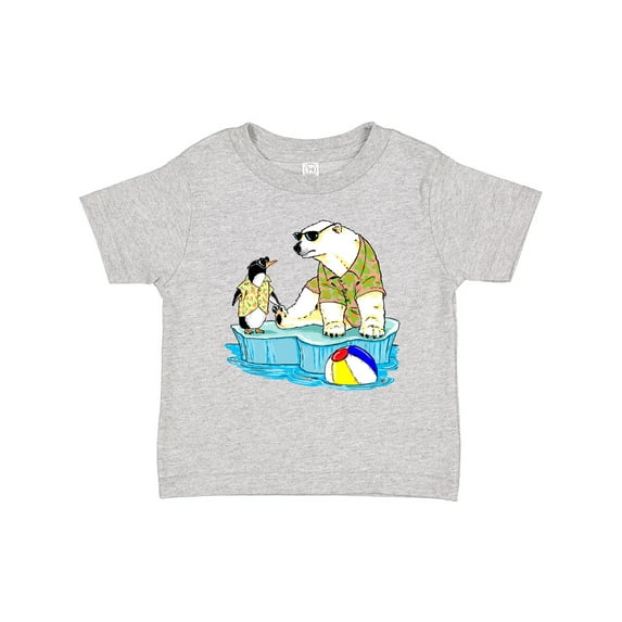 Inktastic Penguin and Polar Bear Iceberg Beach Bums Boys or Girls Baby T-Shirt