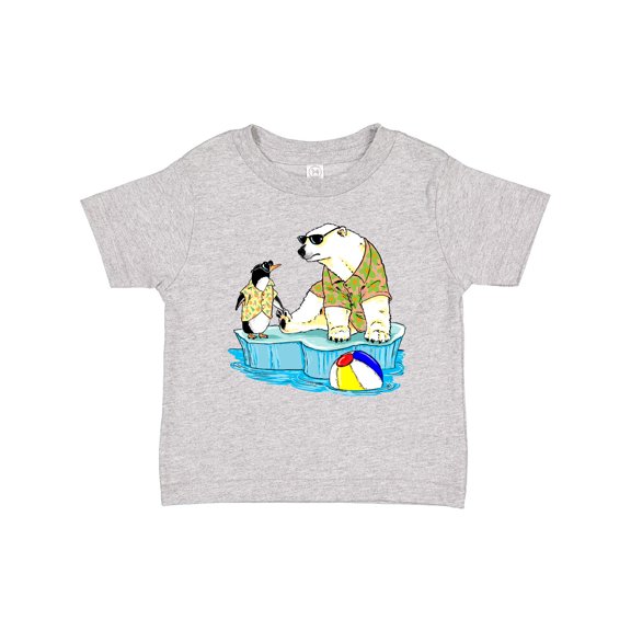 Inktastic Penguin and Polar Bear Iceberg Beach Bums Boys or Girls Baby T-Shirt
