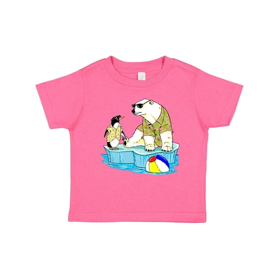 Inktastic Penguin and Polar Bear Iceberg Beach Bums Boys or Girls Baby T-Shirt