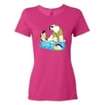thumbnail image 1 of Inktastic Penguin and Polar Bear Iceberg Beach Bums Women's T-Shirt, 1 of 5