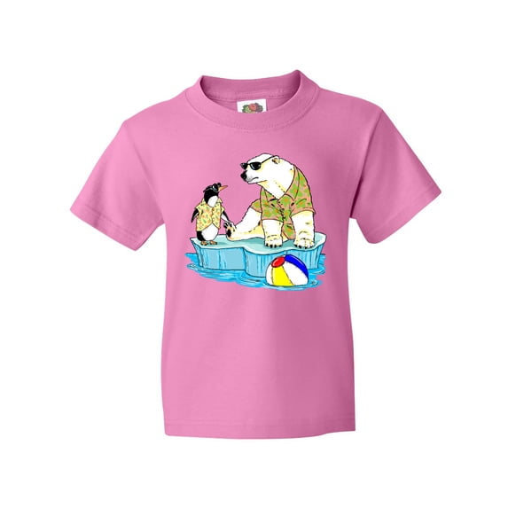Inktastic Penguin and Polar Bear Iceberg Beach Bums Youth T-Shirt