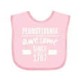 thumbnail image 1 of Inktastic Pennsylvania Awesome Since 1787 Boys or Girls Baby Bib, 1 of 4