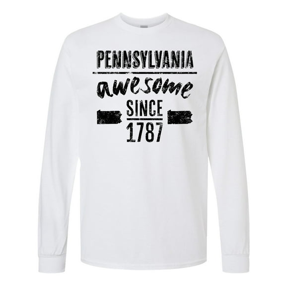 Inktastic Pennsylvania Awesome Since 1787 Long Sleeve T-Shirt