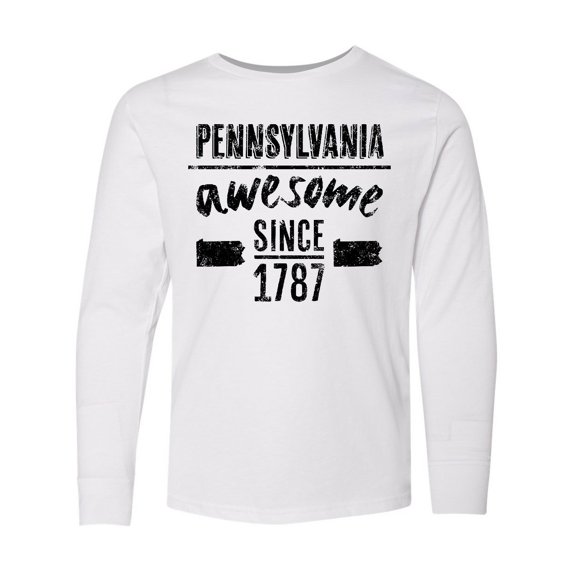 Inktastic Pennsylvania Awesome Since 1787 Long Sleeve Youth T-Shirt