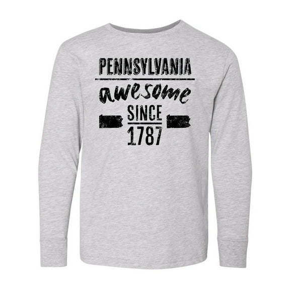Inktastic Pennsylvania Awesome Since 1787 Long Sleeve Youth T-Shirt