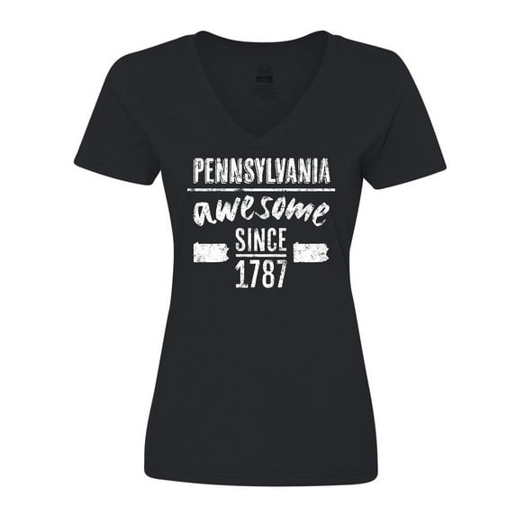 Inktastic Pennsylvania Awesome Since 1787 Women's V-Neck T-Shirt