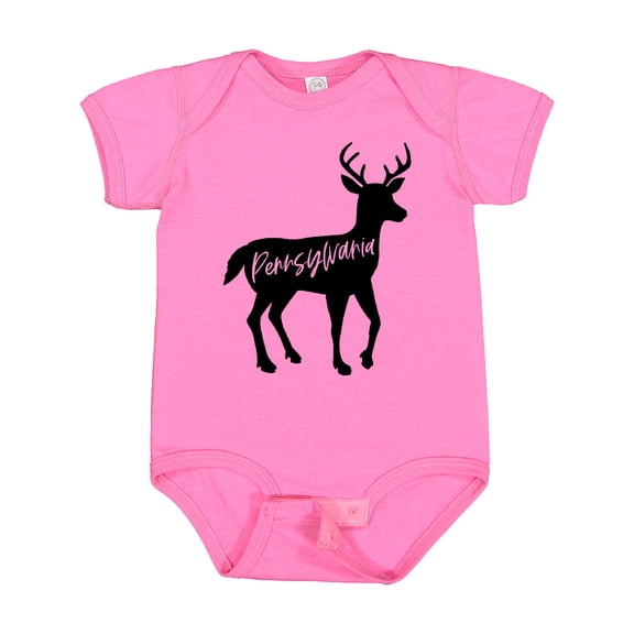Inktastic Pennsylvania Black Deer Silhouette Boys or Girls Baby Bodysuit