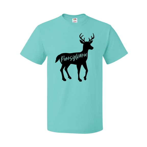 Inktastic Pennsylvania Black Deer Silhouette T-Shirt