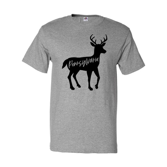 Inktastic Pennsylvania Black Deer Silhouette T-Shirt