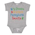 thumbnail image 1 of Inktastic Pennsylvania Grandma and Grandpa Love Me Boys or Girls Baby Bodysuit, 1 of 5