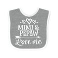 thumbnail image 1 of Inktastic Pepaw and Mimi Love Me Boys or Girls Baby Bib, 1 of 4