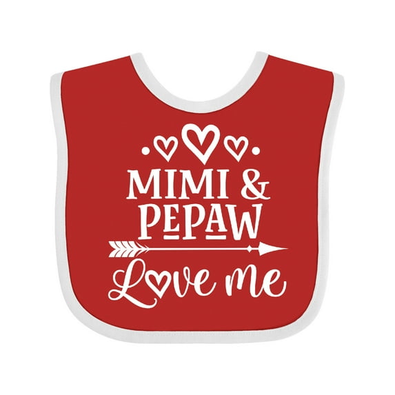 Inktastic Pepaw and Mimi Love Me Boys or Girls Baby Bib