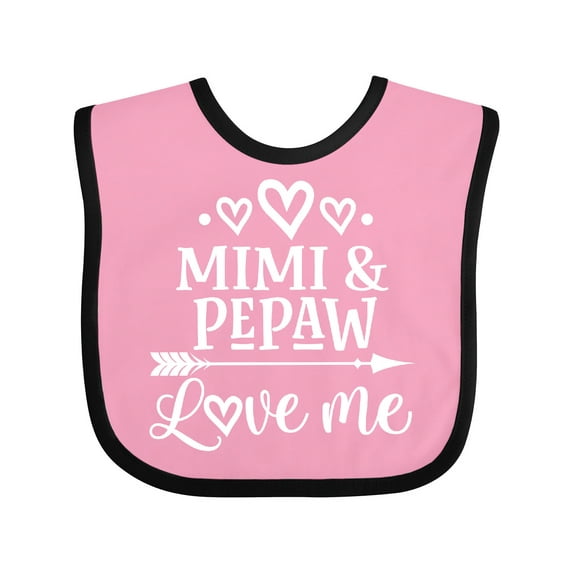 Inktastic Pepaw and Mimi Love Me Boys or Girls Baby Bib