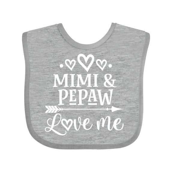 Inktastic Pepaw and Mimi Love Me Boys or Girls Baby Bib