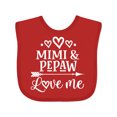 thumbnail image 1 of Inktastic Pepaw and Mimi Love Me Boys or Girls Baby Bib, 1 of 4