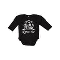 thumbnail image 1 of Inktastic Pepaw and Mimi Love Me Boys or Girls Long Sleeve Baby Bodysuit, 1 of 5