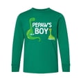 thumbnail image 1 of Inktastic Pepaw's Boy Grandson Long Sleeve Youth T-Shirt, 1 of 5