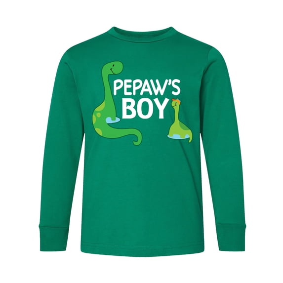 Inktastic Pepaw's Boy Grandson Long Sleeve Youth T-Shirt