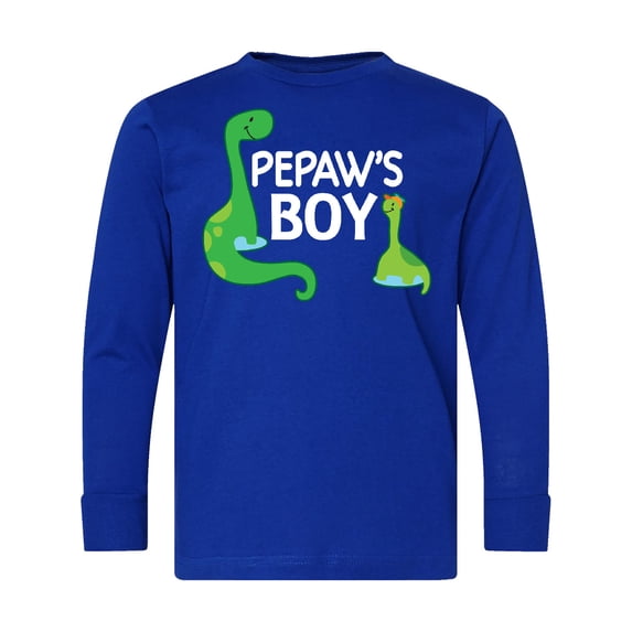 Inktastic Pepaw's Boy Grandson Long Sleeve Youth T-Shirt