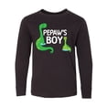 thumbnail image 1 of Inktastic Pepaw's Boy Grandson Long Sleeve Youth T-Shirt, 1 of 5