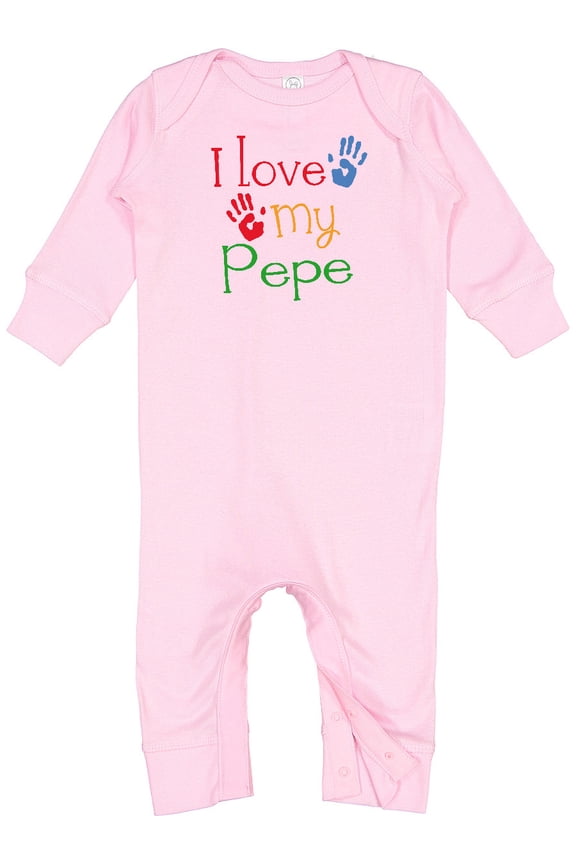 Pepe Grandkids Handprints Baby Romper Coveralls