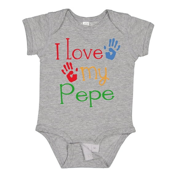 Inktastic Pepe Grandkids Handprints Boys or Girls Baby Bodysuit