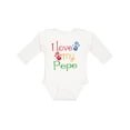 thumbnail image 1 of Inktastic Pepe Grandkids Handprints Boys or Girls Long Sleeve Baby Bodysuit, 1 of 5