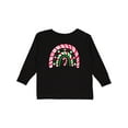 thumbnail image 1 of Inktastic Peppermint Rainbow with Candy Cane Boys or Girls Long Sleeve Toddler T-Shirt, 1 of 5