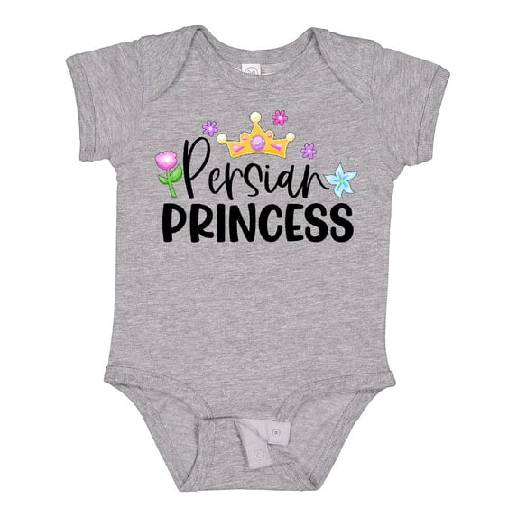 Inktastic Persian Princess with Crown and Flowers Girls Baby Bodysuit